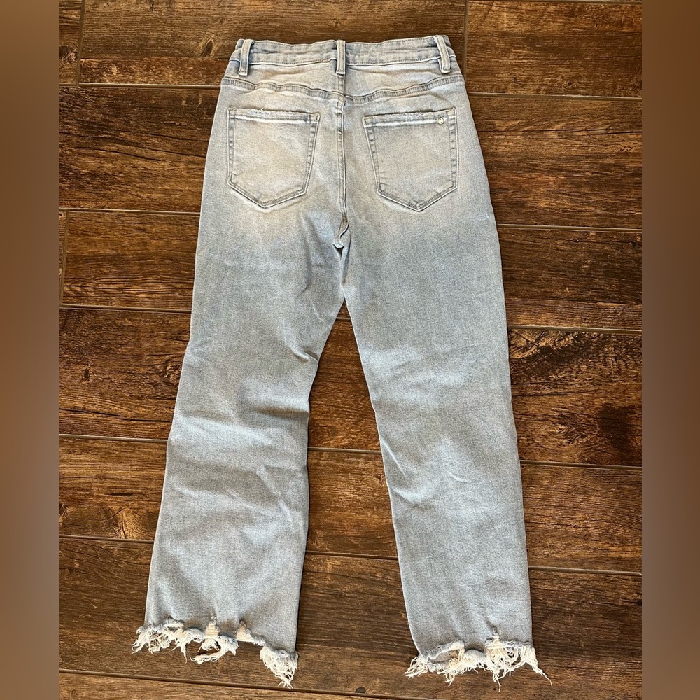 mica Light Blue Ripped Straight Leg Jeans - Picture 4 of 7